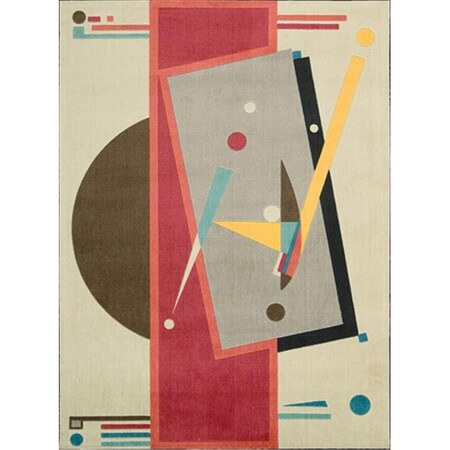 Nourison Modern Art Area Rug Collection Sandstone 8 Ft X 10 Ft Rectangle 99446115409